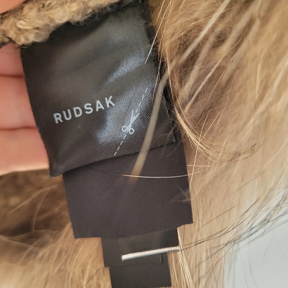 Rudsak Raccoon Fur Hooded Vest, Size M/L - Picture 6 of 16